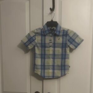 Nautica Kids Plaid Shirt - Blue and Yellow